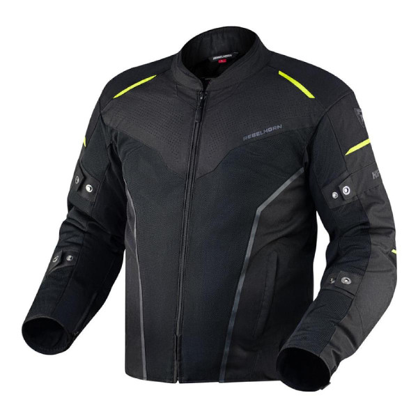 Kurtka tekstylna REBELHORN Hiflow IV Czarny/Żółty fluo XL