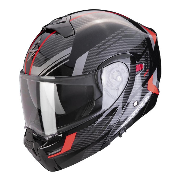 Kask Szczękowy Scorpion Exo Exo-930 Evo Sikon Czarny/Srebrny/Czerwony XL