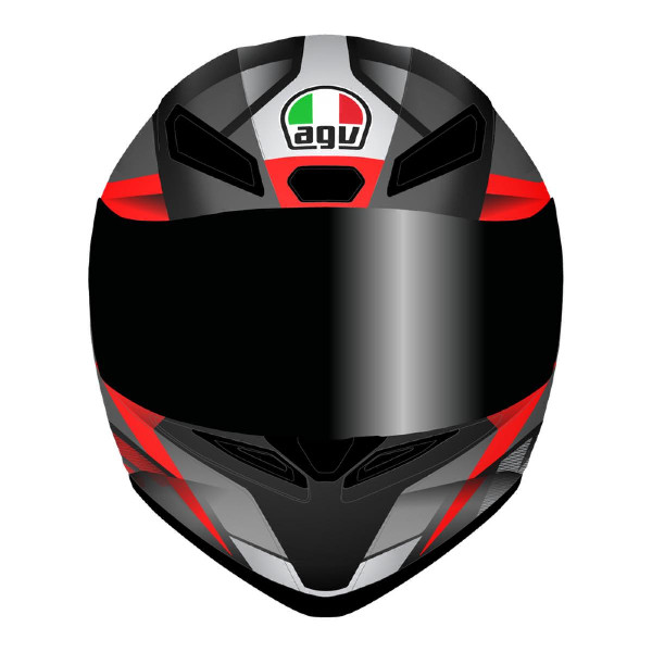 Kask Integralny AGV AGV K1 S Fastlap Czarny/Szary/Czerwony M