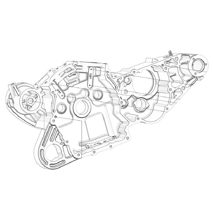 Right Crankcase Assy – Prawa połówka karteru silnika SWM Stormbreaker OEM: 12010922