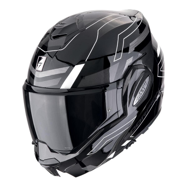 Kask Szczękowy Scorpion Exo Exo-Tech Evo Conquer Matt Czarny/Biały M