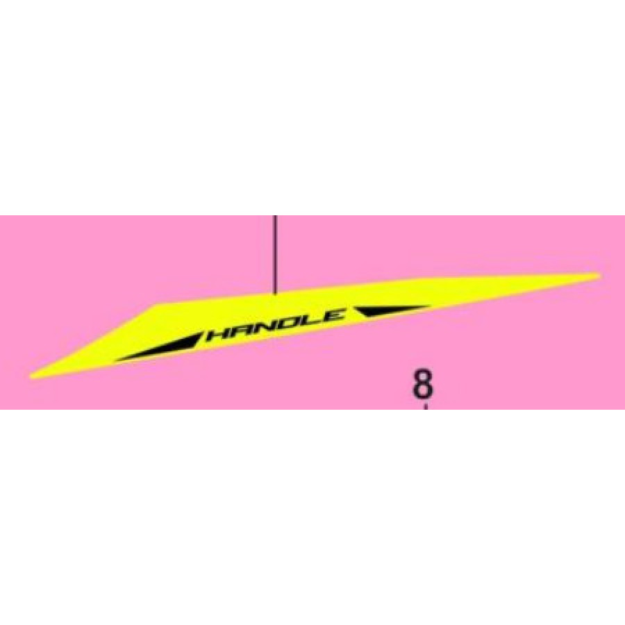 NAKLEJKA LEWEJ STRONY TYLNEGO BŁOTNIKA / REAR FENDER STICKER LH – STICKERS – YELLOW – 74040116