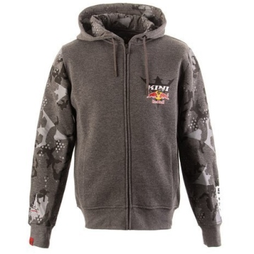 KINI-RB URBAN CAMO ZIP HOODIE - DARK GREY