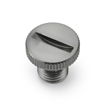 80943 Mirror hole plug bolt CNC gun metal anodized f. M10 x P1.25 right hand side