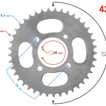 Zębatka MOTOROWER 41 zębów 428 Sprint