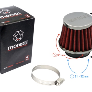 Filtr powietrza stożkowy czerwony, średnica 31 mm