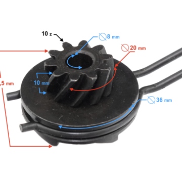 Bendix rozrusznika nożnego do skutera 2T 50cc śr.8mm