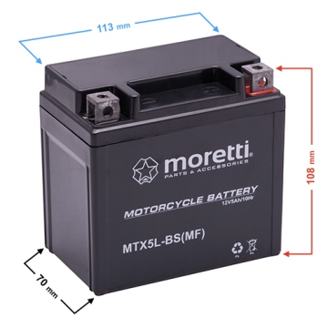 Akumulator Moretti AGM (Gel) MTX5L-BS