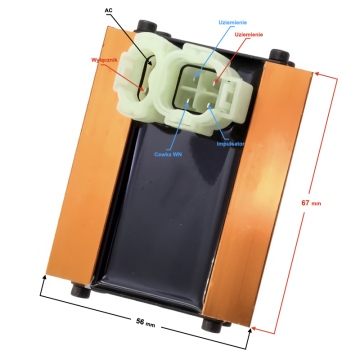 Moduł zapłonowy do skutera Huragan 5 - 4T tuning złoty