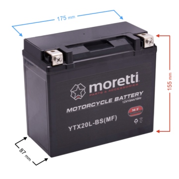 Akumulator Moretti AGM (Gel) MTX20L-BS