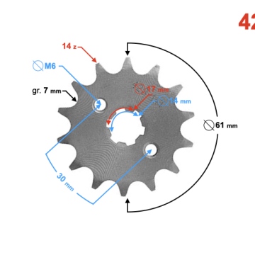 Zębatka zdawcza Moretti 14/428