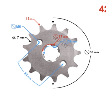 Zębatka zdawcza Moretti 13/428