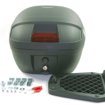 Kufer COOCASE S30 Basic, 30 l., czarny, mały czerwony odblask