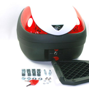 Kufer COOCASE Wizard V36 Basic, 36 l., biały, czerwony odblask