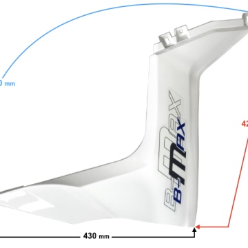 Obudowa przednia lewa biała do skutera B-Max