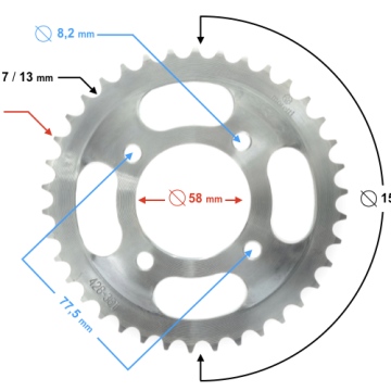Zębatka tylna 38/428