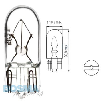 Żarówka BOSMA 12V 5W T10 W5W (1949)