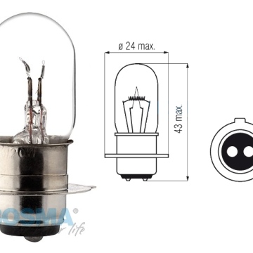 Żarówka BOSMA 12V 15/15W PX15D (6449) 10 szt.