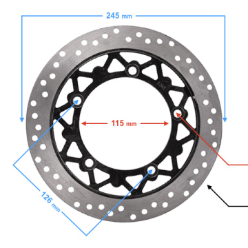 Tarcza hamulcowa przednia do motocykla Travel 125