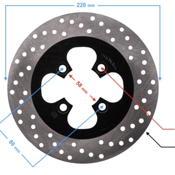 Tarcza hamulcowa tylna do motocykla Travel 125