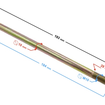 Oś koła przedniego do motoroweru Ranger Classic (E4)