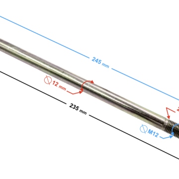 Oś koła przedniego do skutera E-Max