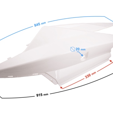 Obudowa boczna, prawa do skutera E-Max biała