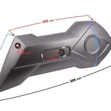 Obudowa amortyzatora tył lewa grafit E-Max
