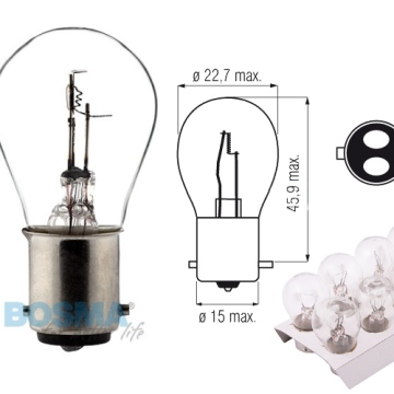 Żarówka BOSMA 12V 35/35W BAX15d (1204)
