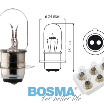 Żarówka BOSMA 12V 25/25W PX15d (6456) OP 10 SZT