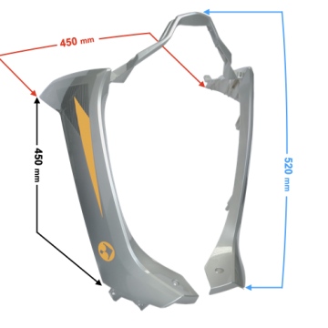 Obudowa dolna przednia srebrno-złota Scalpel 50