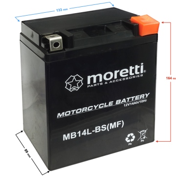 Akumulator Moretti AGM (Gel) MB14L-BS MF