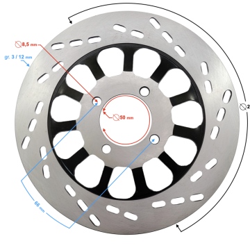 Tarcza hamulca przód do Volcano 50