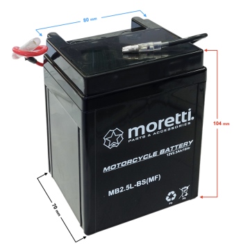 Akumulator Moretti AGM (Gel) MB2,5L-C