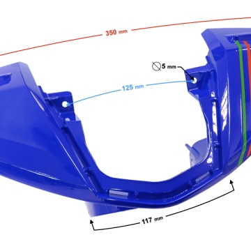 Obudowa kierownicy (przód) niebieska Active 50cc Euro 5