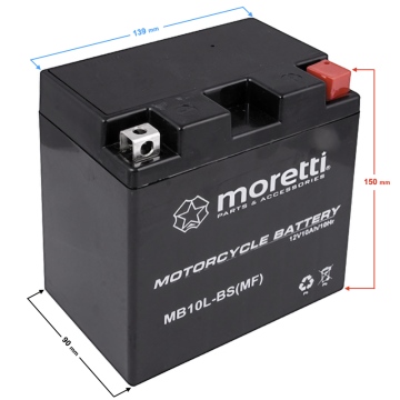 Akumulator Moretti AGM (Gel) MB10L-BS