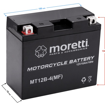 Akumulator Moretti AGM (Gel) MT12B