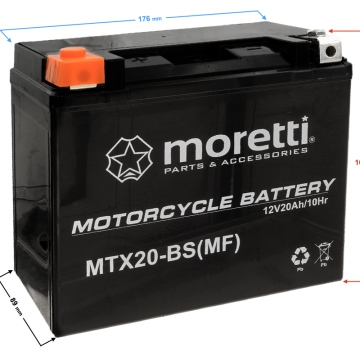 Akumulator Moretti AGM (Gel) MTX20-BS