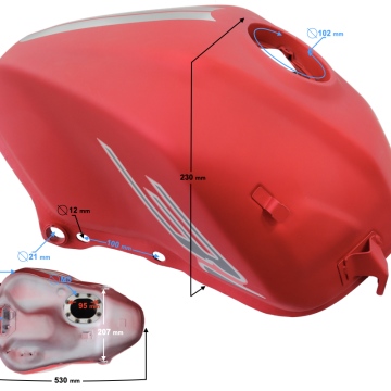 Zbiornik paliwa czerwony VOGE 300 R