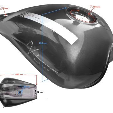 Zbiornik paliwa szary do motoroweru Volcano / Euro 5