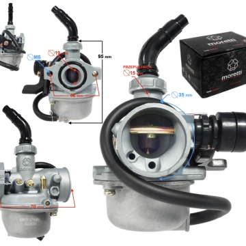 Gaźnik Moretti PZ19, 110cc 4T, p.15mm, ssanie na dźwignię