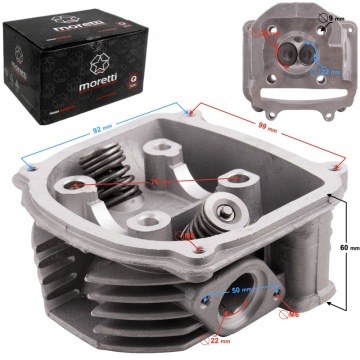 Głowica Moretti do skutera 4T 125cc 152QMJ