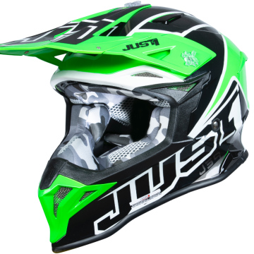 Kask Cross JUST1 J39 Stars Mat Czarny/Żółty fluo/Tytanowy L