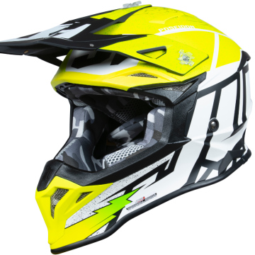 Kask Cross JUST1 J39 Stars Mat Czarny/Żółty fluo/Tytanowy L