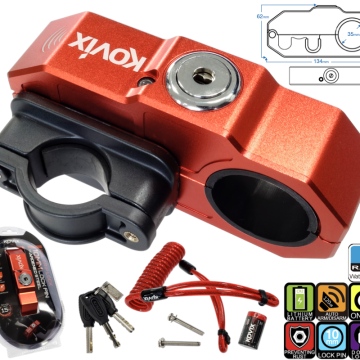 Grip lock z alarmem czerwony KOVIX