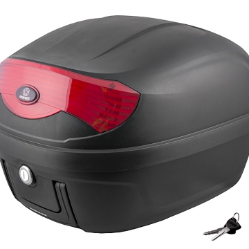 Kufer Moretti MR-808, 28 l, czarny, czerwony odblask