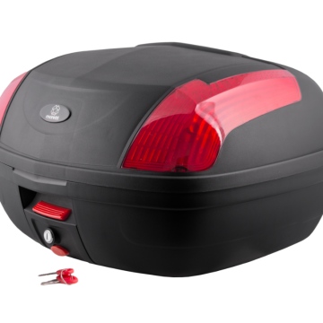 Kufer Moretti MR-889, 46 l., czarny, czerwony odblask