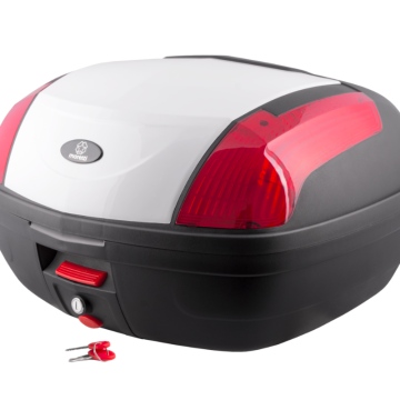 Kufer Moretti MR-889, 46 l., biały, czerwony odblask