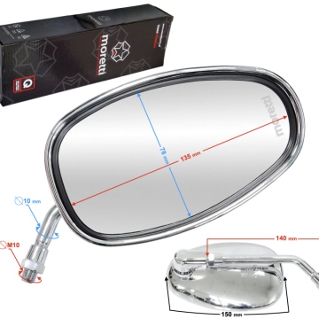 Lusterka R+R (średnica gwintu 10mm) srebrne do motoroweru Fighter 1 z homologacją
