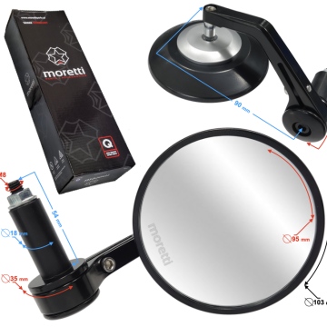 Lusterka motocyklowe montowane na kierownicę z homologacją